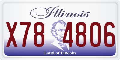 IL license plate X784806