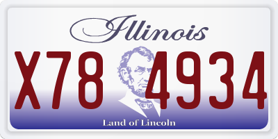 IL license plate X784934