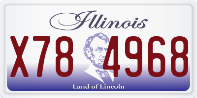 IL license plate X784968