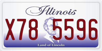 IL license plate X785596