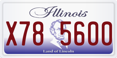 IL license plate X785600
