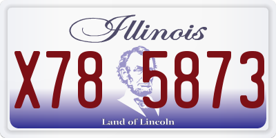 IL license plate X785873