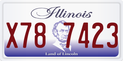 IL license plate X787423