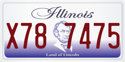IL license plate X787475