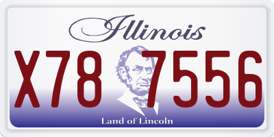 IL license plate X787556