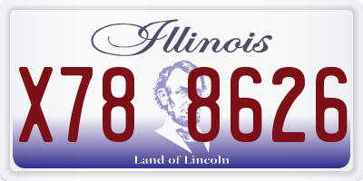 IL license plate X788626