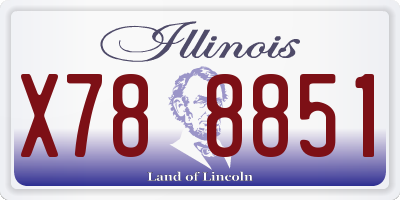 IL license plate X788851