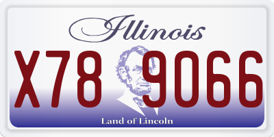 IL license plate X789066