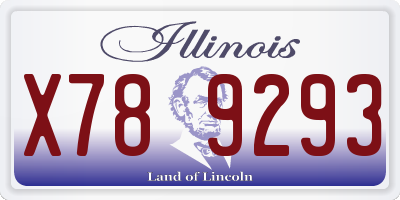 IL license plate X789293