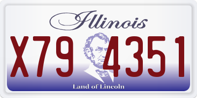 IL license plate X794351