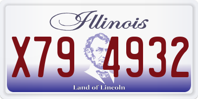 IL license plate X794932