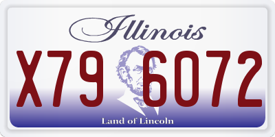 IL license plate X796072