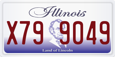 IL license plate X799049