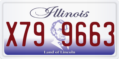 IL license plate X799663
