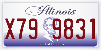 IL license plate X799831