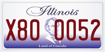 IL license plate X800052