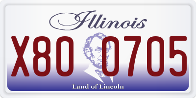 IL license plate X800705