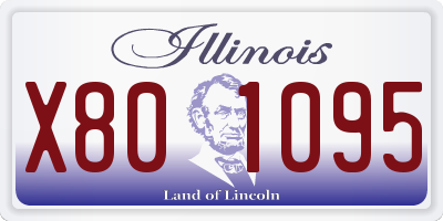 IL license plate X801095