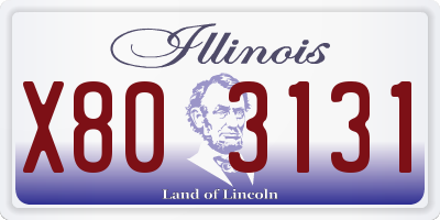 IL license plate X803131