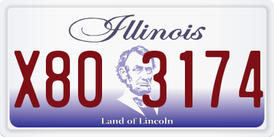 IL license plate X803174