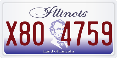 IL license plate X804759