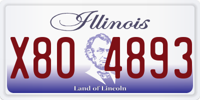 IL license plate X804893
