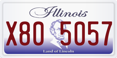 IL license plate X805057