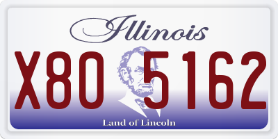 IL license plate X805162