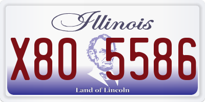 IL license plate X805586