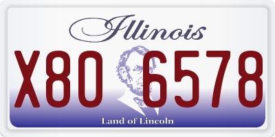 IL license plate X806578