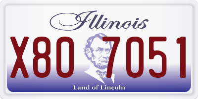 IL license plate X807051