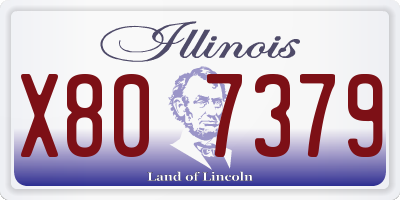 IL license plate X807379