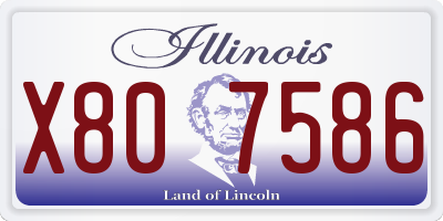 IL license plate X807586