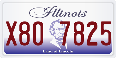 IL license plate X807825