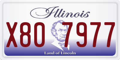 IL license plate X807977