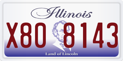 IL license plate X808143