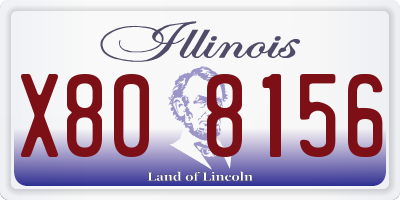 IL license plate X808156