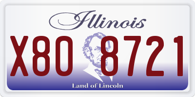 IL license plate X808721