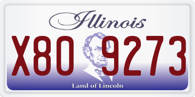 IL license plate X809273