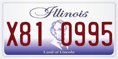 IL license plate X810995