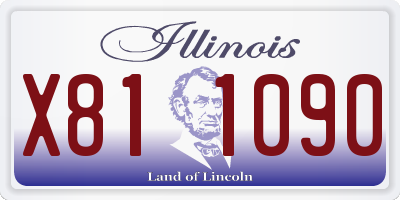 IL license plate X811090