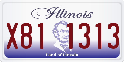 IL license plate X811313