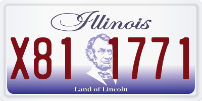 IL license plate X811771