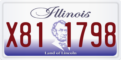 IL license plate X811798