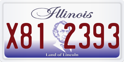 IL license plate X812393