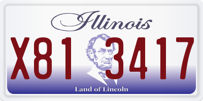 IL license plate X813417