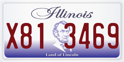 IL license plate X813469