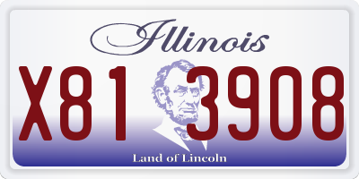 IL license plate X813908