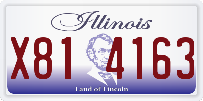 IL license plate X814163