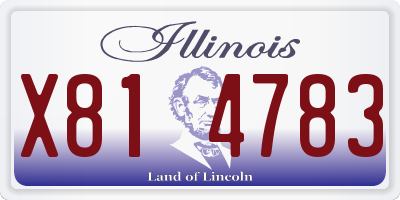 IL license plate X814783